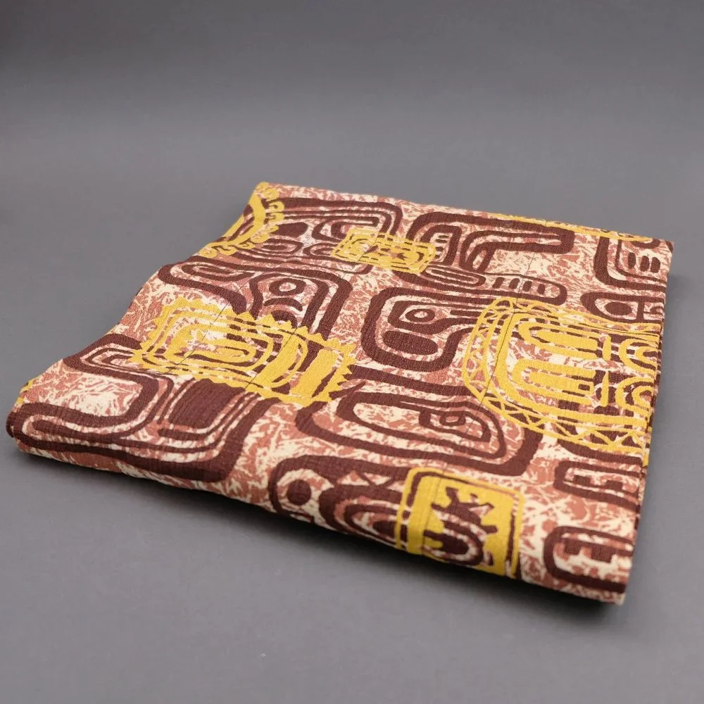 Rare Vintage 1960's Hawaiian Barkcloth Valance Set